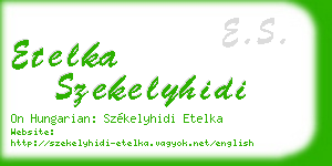 etelka szekelyhidi business card