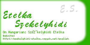 etelka szekelyhidi business card